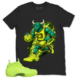 Graphic Tee to Match Air Foamposite Volt | Raging Bull Shirt | Zadago