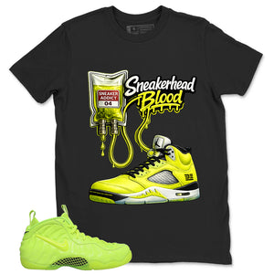 Graphic Tee to Match Air Foamposite Volt | Sneakerhead Blood Shirt | Zadago