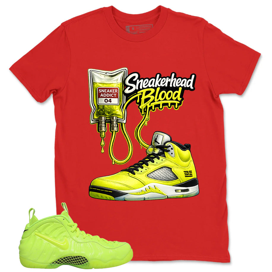 Graphic Tee to Match Air Foamposite Volt | Sneakerhead Blood Shirt | Zadago