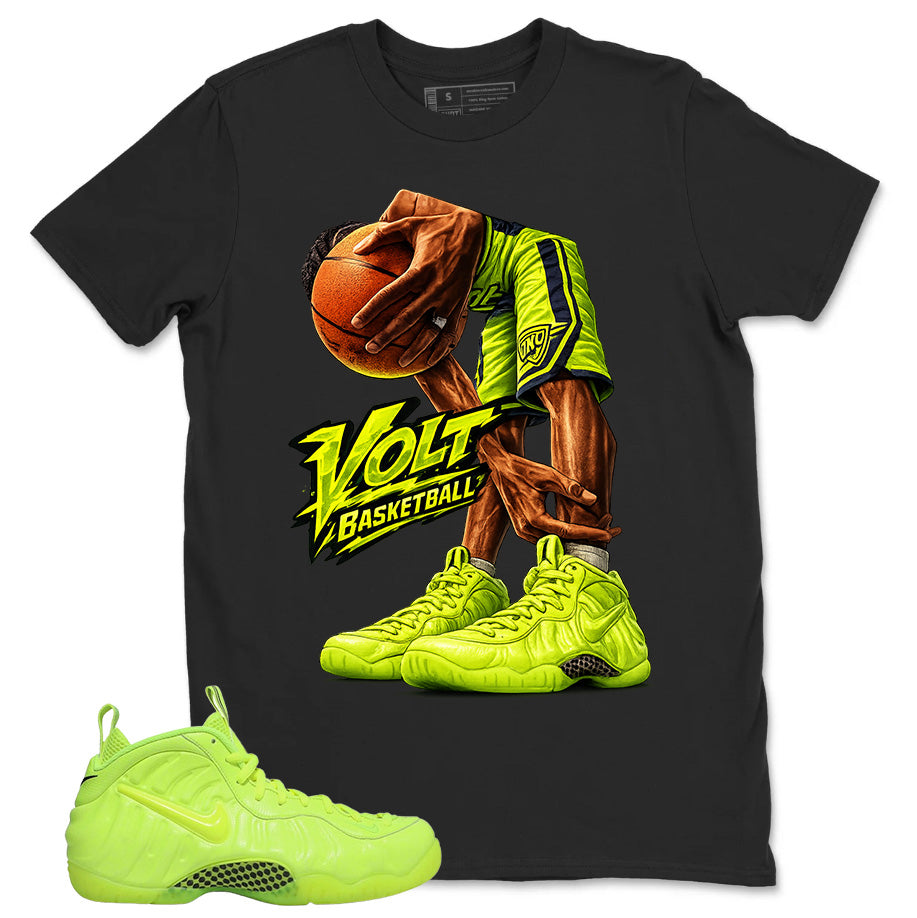 Graphic Tee to Match Air Foamposite Volt | Volt Basketball Shirt | Zadago