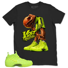 Graphic Tee to Match Air Foamposite Volt | Volt Basketball Shirt | Zadago