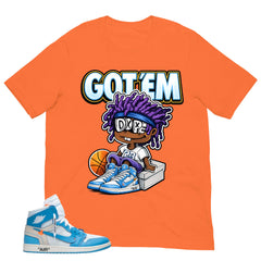 Graphic Tee to Match Air Jordan 1 Off White UNC | Got 'Em Dope Shirt | Zadago