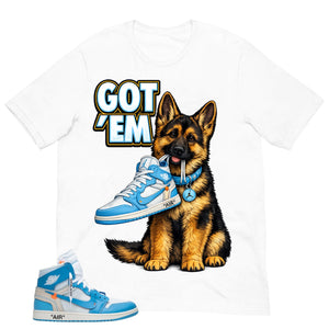 Graphic Tee to Match Air Jordan 1 Off White UNC | Got 'Em GS Shirt | Zadago