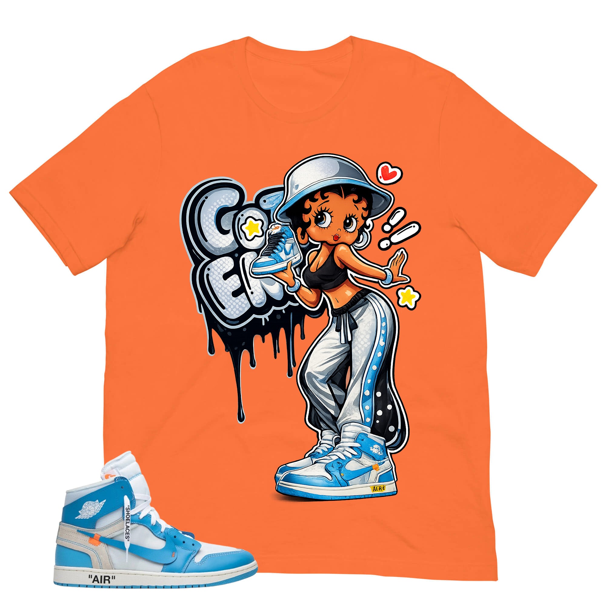 Graphic Tee to Match Air Jordan 1 Off White UNC | Got 'Em Lady Shirt | Zadago