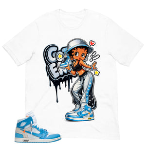 Graphic Tee to Match Air Jordan 1 Off White UNC | Got 'Em Lady Shirt | Zadago