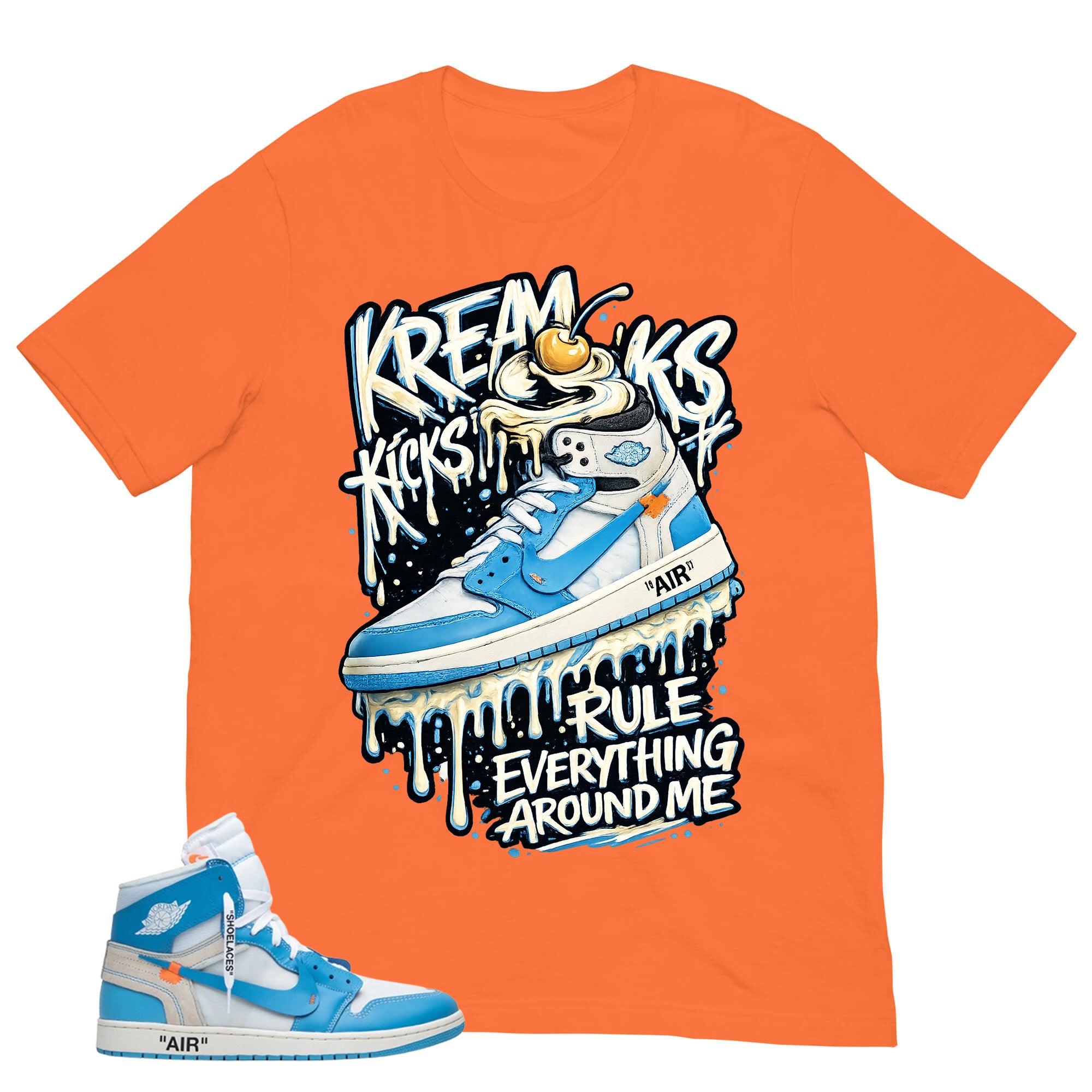 Graphic Tee to Match Air Jordan 1 Off White UNC | Kream Kicks Shirt | Zadago