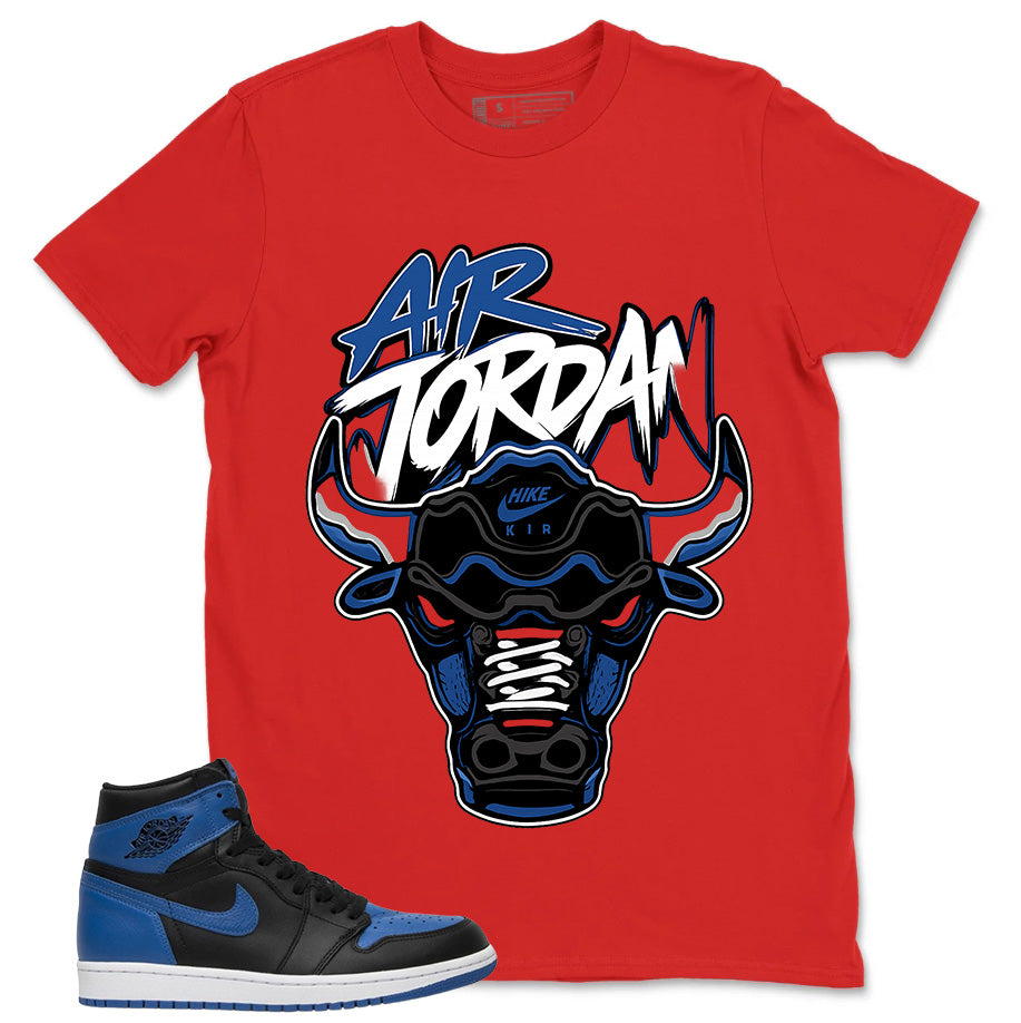 Graphic Tee to Match Air Jordan 1 Royal | Bull Head Shirt | Zadago