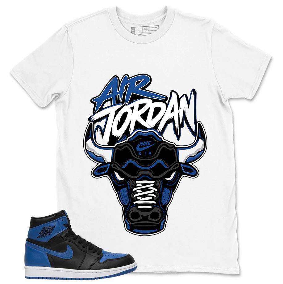 Graphic Tee to Match Air Jordan 1 Royal | Bull Head Shirt | Zadago