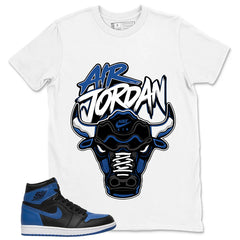 Graphic Tee to Match Air Jordan 1 Royal | Bull Head Shirt | Zadago