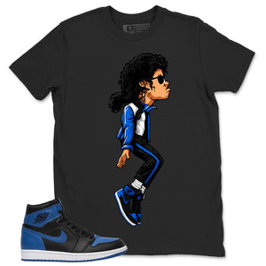 Graphic Tee to Match Air Jordan 1 Royal | M.Jackson Tiptoe Shirt | Zadago