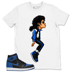 Graphic Tee to Match Air Jordan 1 Royal | M.Jackson Tiptoe Shirt | Zadago