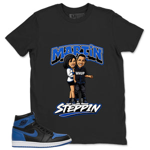 Graphic Tee to Match Air Jordan 1 Royal | Martin Steppin Shirt | Zadago