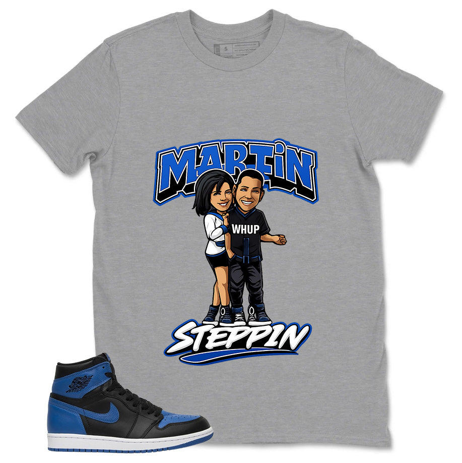 Graphic Tee to Match Air Jordan 1 Royal | Martin Steppin Shirt | Zadago