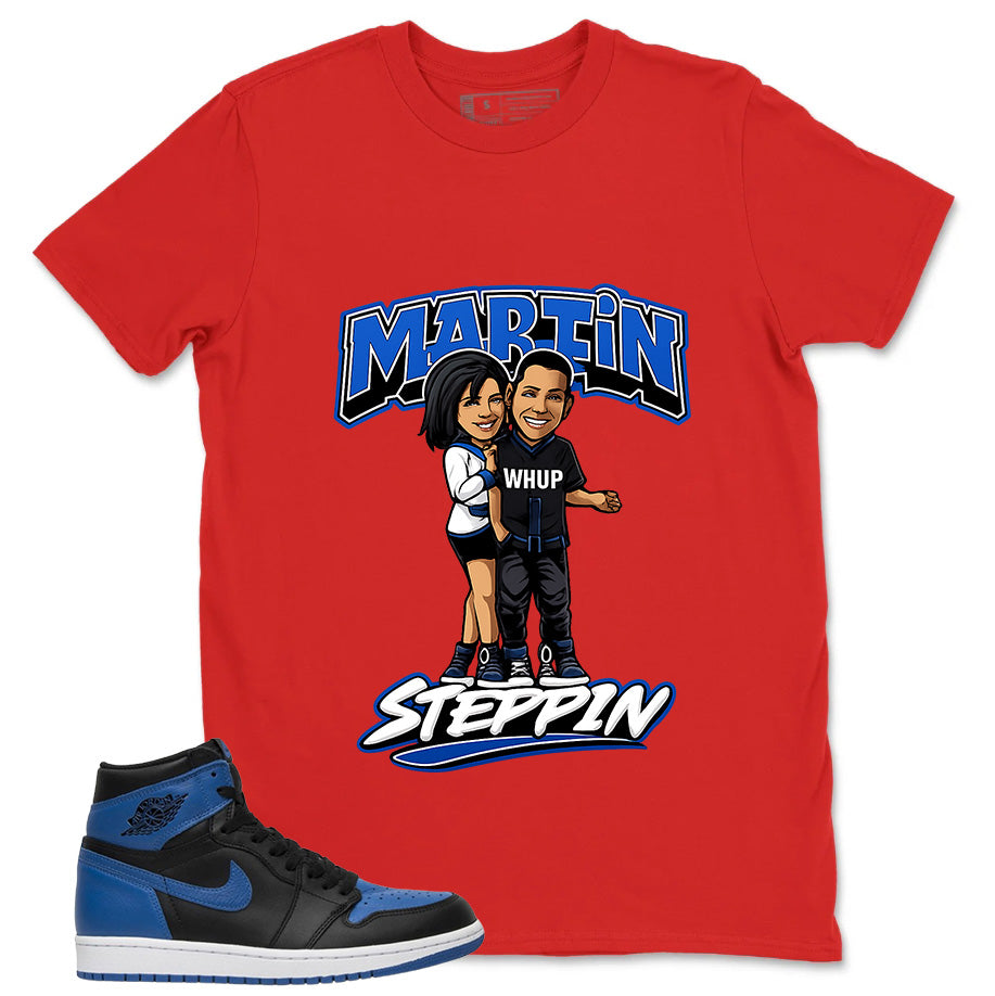 Graphic Tee to Match Air Jordan 1 Royal | Martin Steppin Shirt | Zadago