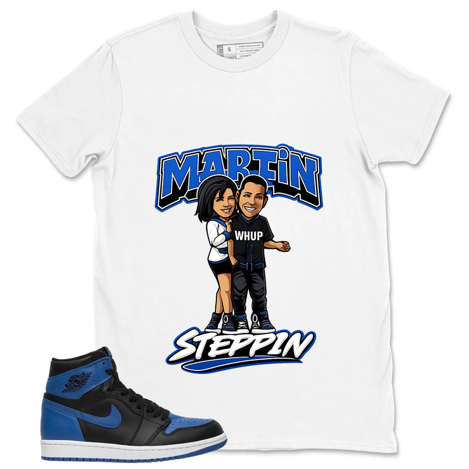 Graphic Tee to Match Air Jordan 1 Royal | Martin Steppin Shirt | Zadago