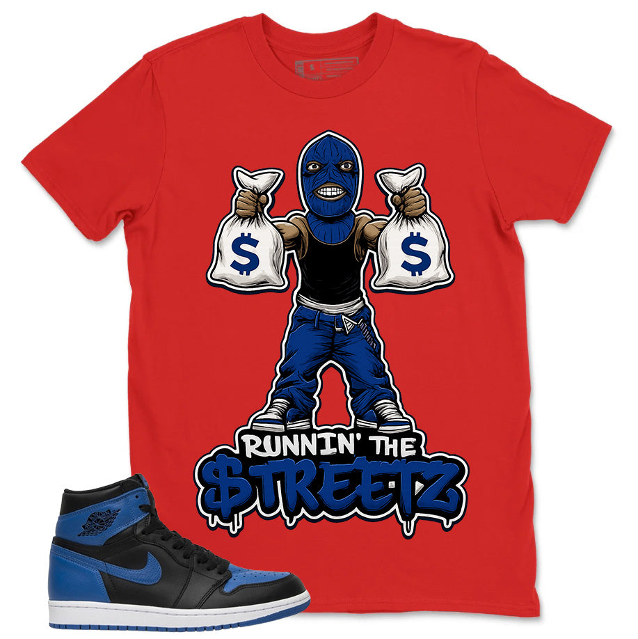 Graphic Tee to Match Air Jordan 1 Royal | Runnin' The Street Shirt | Zadago