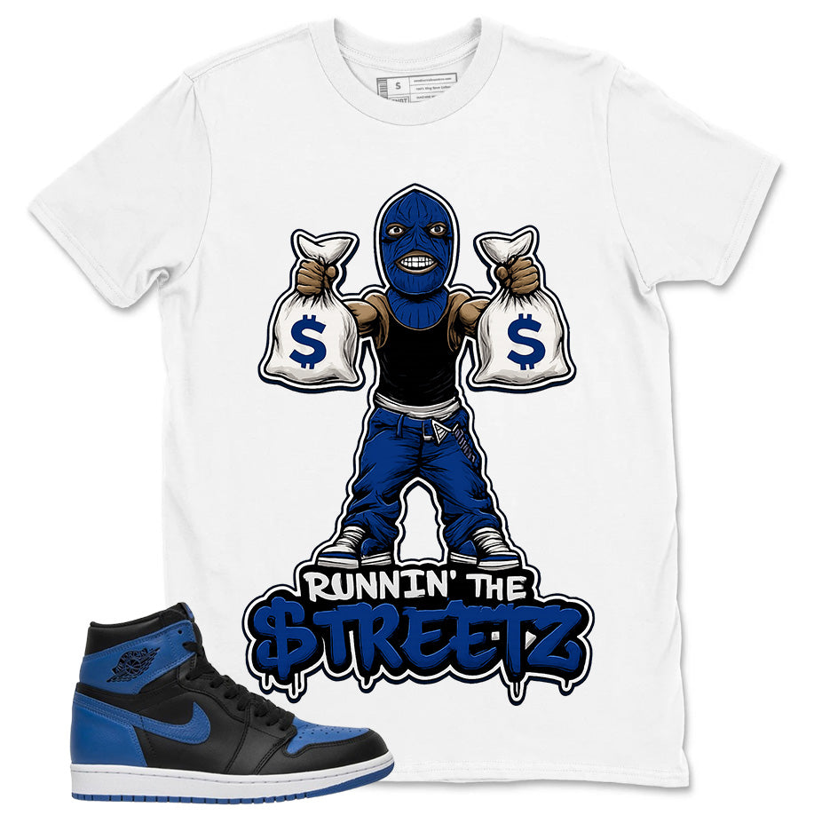 Graphic Tee to Match Air Jordan 1 Royal | Runnin' The Street Shirt | Zadago