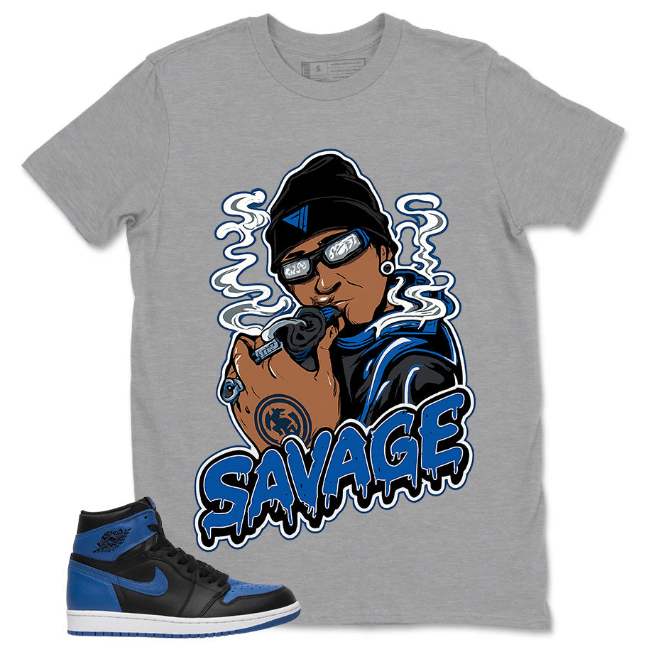 Graphic Tee to Match Air Jordan 1 Royal | Savage Shirt | Zadago