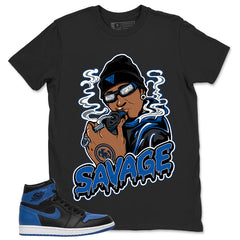 Graphic Tee to Match Air Jordan 1 Royal | Savage Shirt | Zadago
