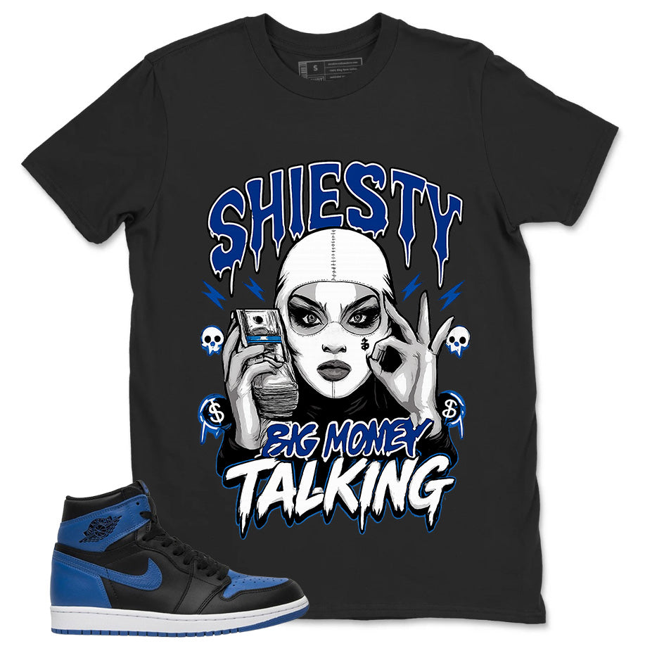 Graphic Tee to Match Air Jordan 1 Royal | Shiesty Big Money Talking Shirt | Zadago