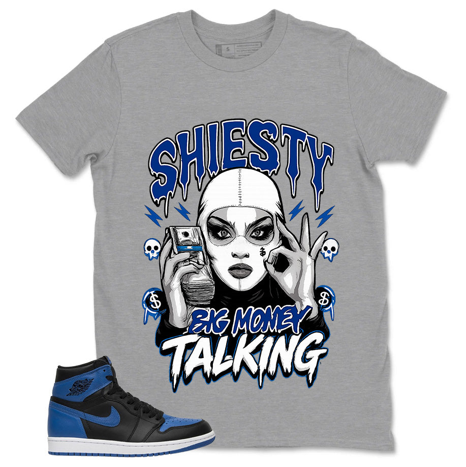 Graphic Tee to Match Air Jordan 1 Royal | Shiesty Big Money Talking Shirt | Zadago
