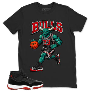 Graphic Tee to Match Air Jordan 11 Bred | Bull 23 Shirt | Zadago