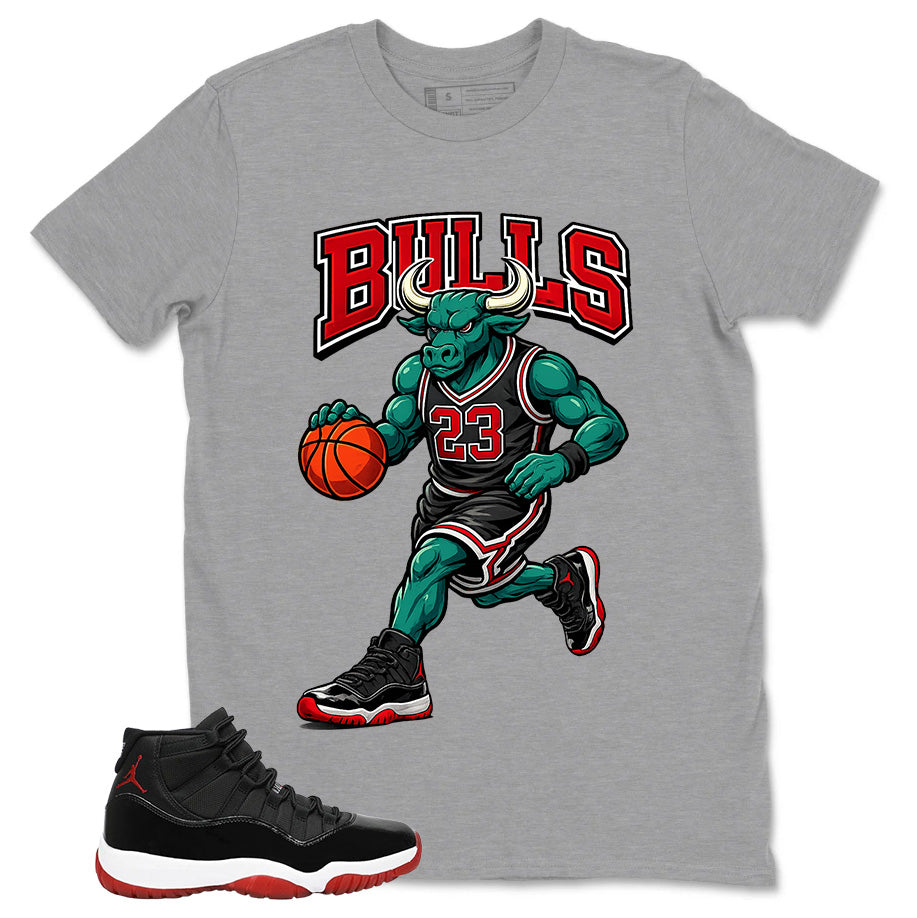 Graphic Tee to Match Air Jordan 11 Bred | Bull 23 Shirt | Zadago