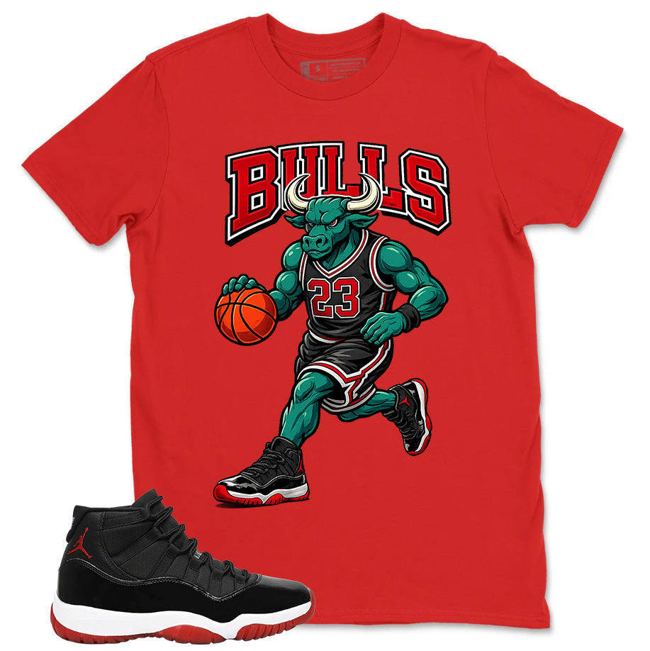 Graphic Tee to Match Air Jordan 11 Bred | Bull 23 Shirt | Zadago