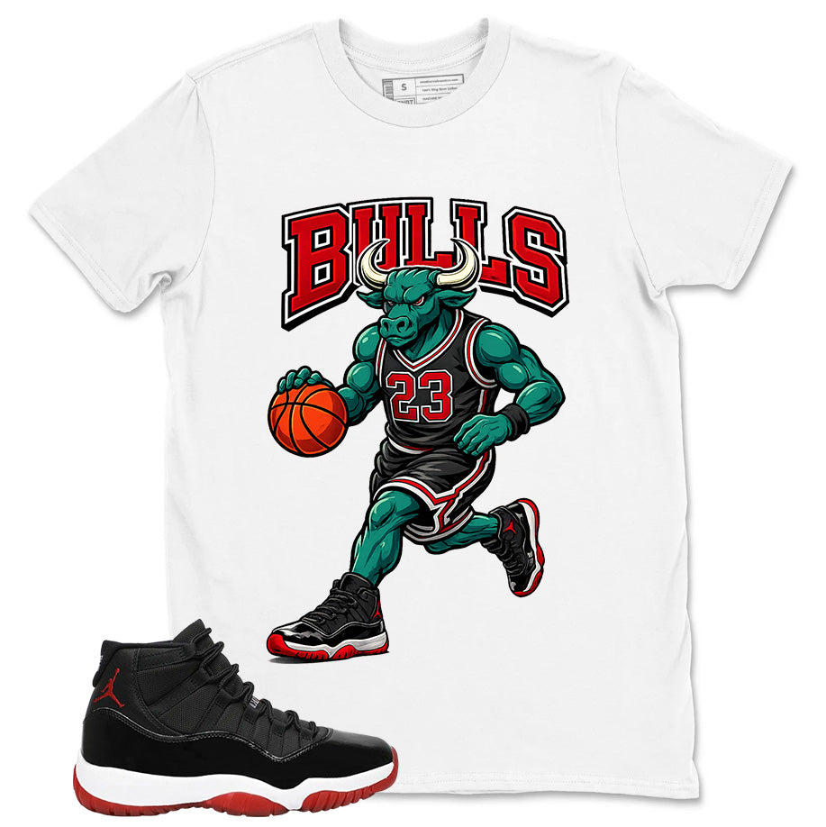 Graphic Tee to Match Air Jordan 11 Bred | Bull 23 Shirt | Zadago