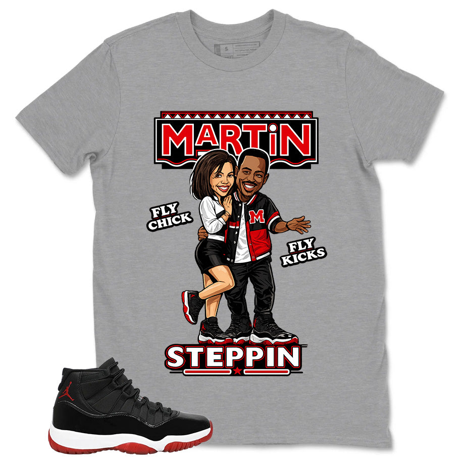 Graphic Tee to Match Air Jordan 11 Bred | Martin Steppin Shirt | Zadago