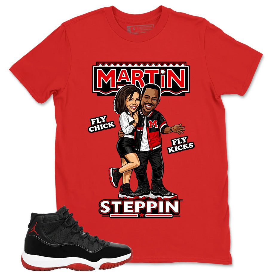 Graphic Tee to Match Air Jordan 11 Bred | Martin Steppin Shirt | Zadago
