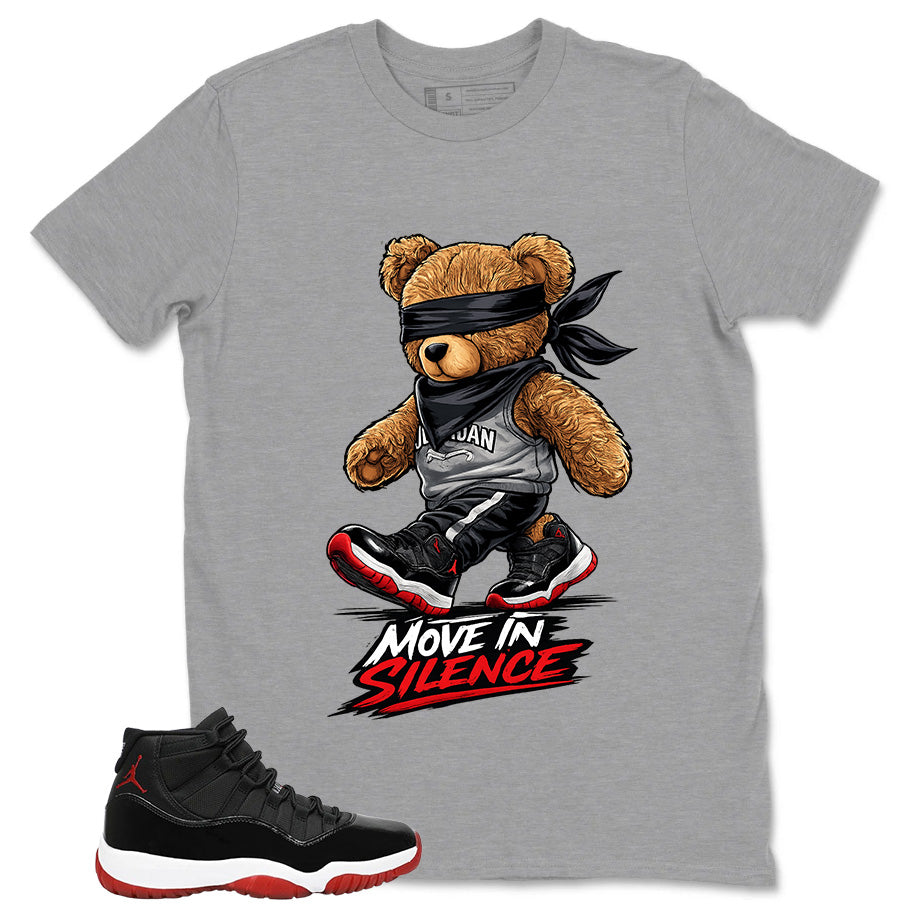 Graphic Tee to Match Air Jordan 11 Bred | Move In Silence Shirt | Zadago