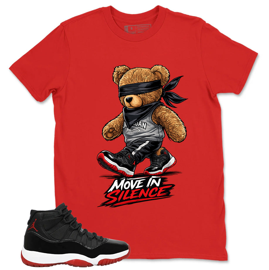 Graphic Tee to Match Air Jordan 11 Bred | Move In Silence Shirt | Zadago