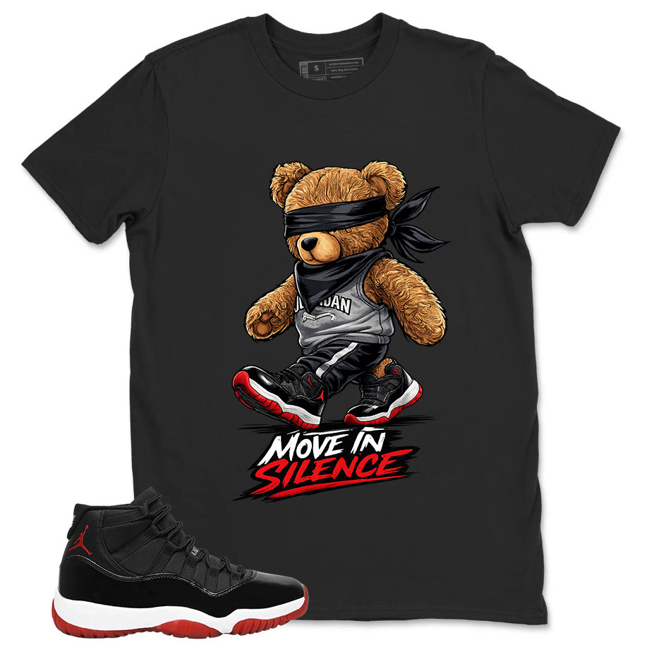Graphic Tee to Match Air Jordan 11 Bred | Move In Silence Shirt | Zadago