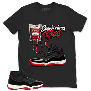 Graphic Tee to Match Air Jordan 11 Bred | Sneakerhead Blood Shirt | Zadago