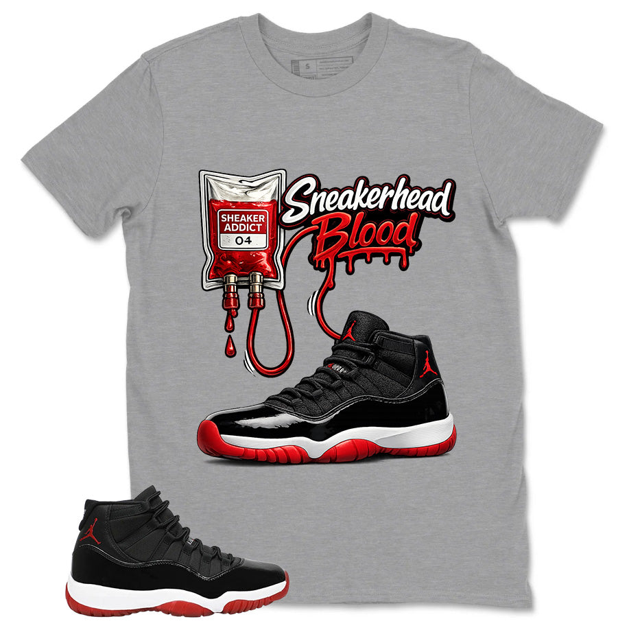 Graphic Tee to Match Air Jordan 11 Bred | Sneakerhead Blood Shirt | Zadago