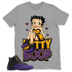 Graphic Tee to Match Air Jordan 12 Field Purple | Betty Boop Shirt | Zadago