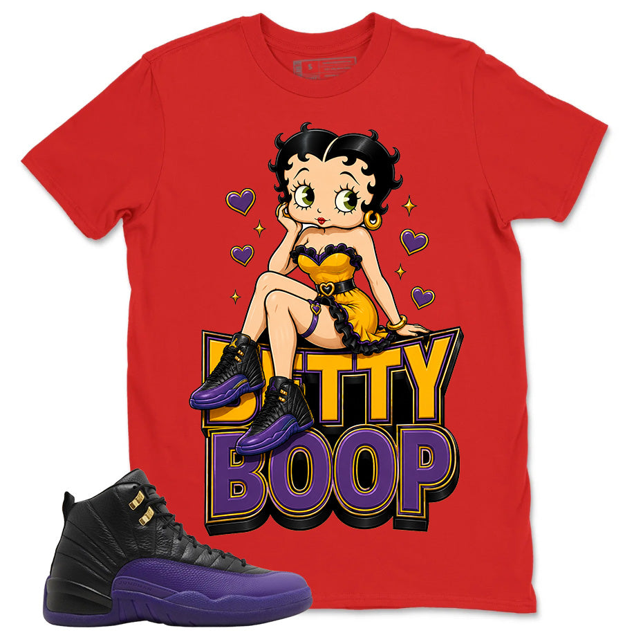 Graphic Tee to Match Air Jordan 12 Field Purple | Betty Boop Shirt | Zadago