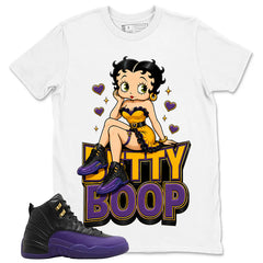 Graphic Tee to Match Air Jordan 12 Field Purple | Betty Boop Shirt | Zadago