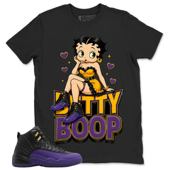 Graphic Tee to Match Air Jordan 12 Field Purple | Betty Boop Shirt | Zadago