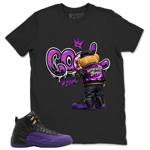 Graphic Tee to Match Air Jordan 12 Field Purple | Cool Boy Shirt | Zadago