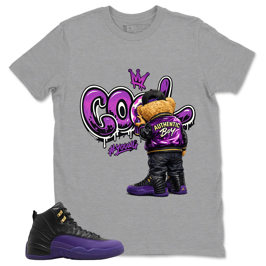 Graphic Tee to Match Air Jordan 12 Field Purple | Cool Boy Shirt | Zadago