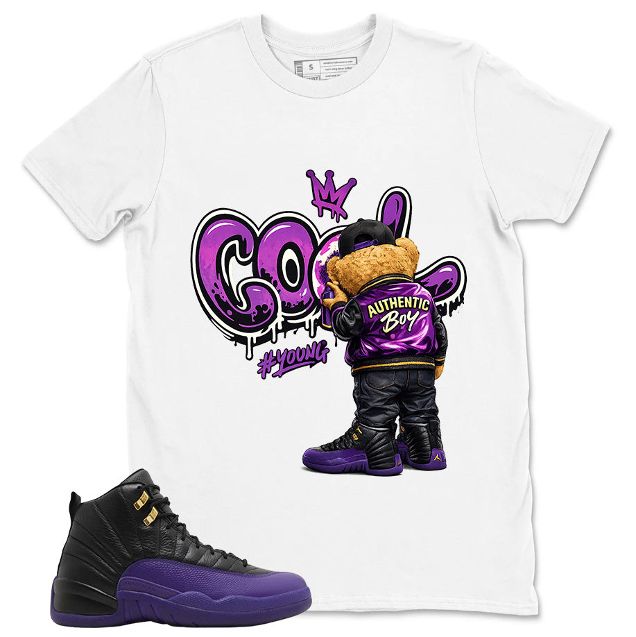 Graphic Tee to Match Air Jordan 12 Field Purple | Cool Boy Shirt | Zadago