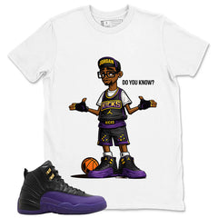 Graphic Tee to Match Air Jordan 12 Field Purple | Do You Know Kicks Shirt | Zadago