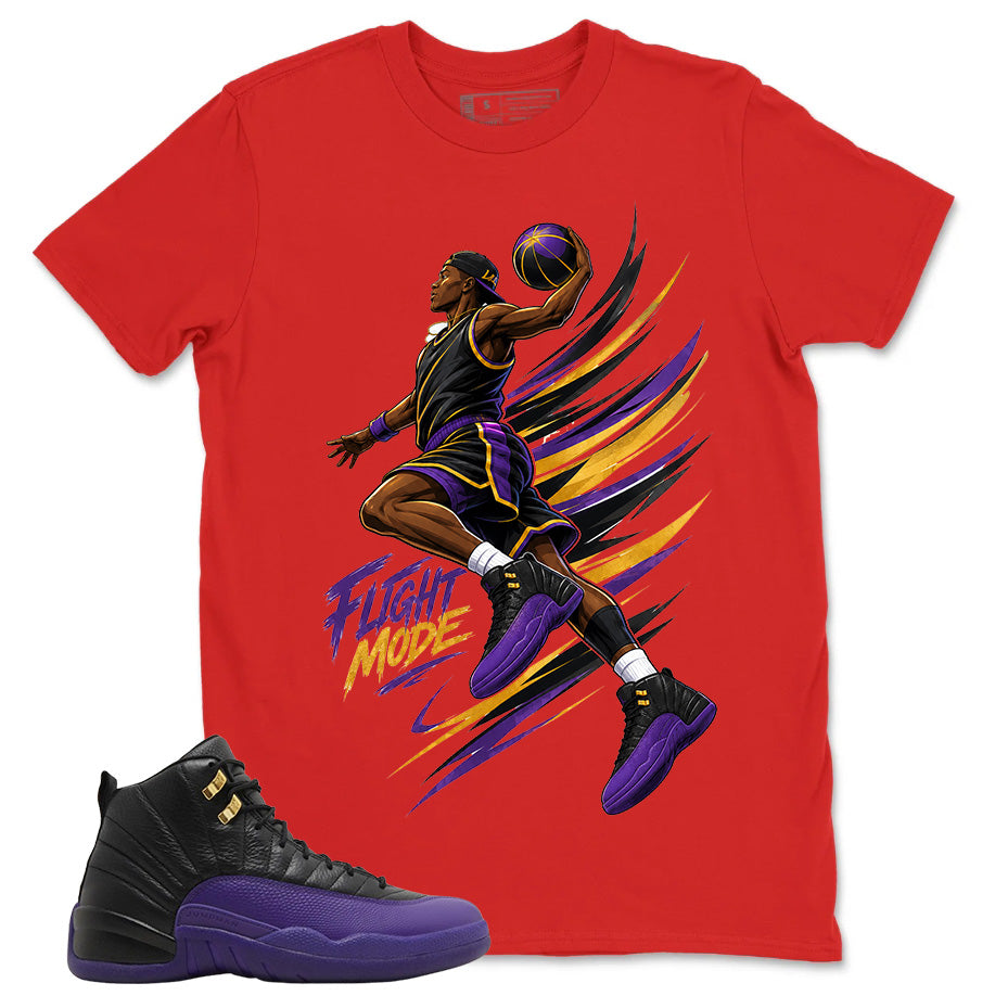 Graphic Tee to Match Air Jordan 12 Field Purple | Flight Mode Shirt | Zadago