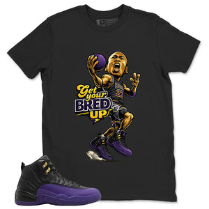 Graphic Tee to Match Air Jordan 12 Field Purple | Get Your Bred Up Shirt | Zadago