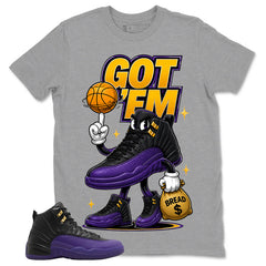 Graphic Tee to Match Air Jordan 12 Field Purple | Got 'Em Bread Shirt | Zadago