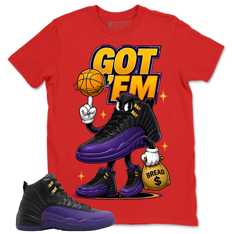 Graphic Tee to Match Air Jordan 12 Field Purple | Got 'Em Bread Shirt | Zadago