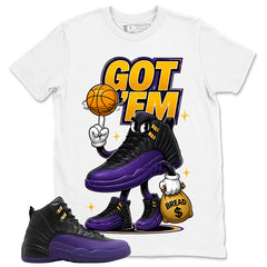 Graphic Tee to Match Air Jordan 12 Field Purple | Got 'Em Bread Shirt | Zadago