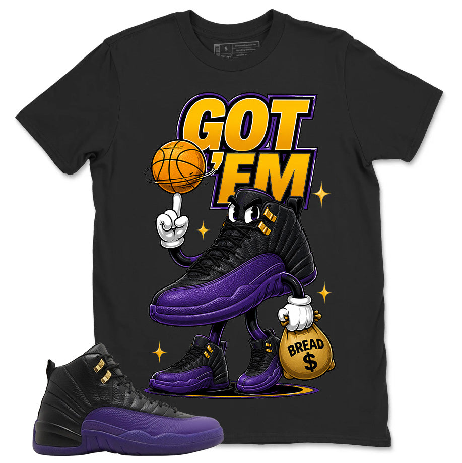 Graphic Tee to Match Air Jordan 12 Field Purple | Got 'Em Bread Shirt | Zadago